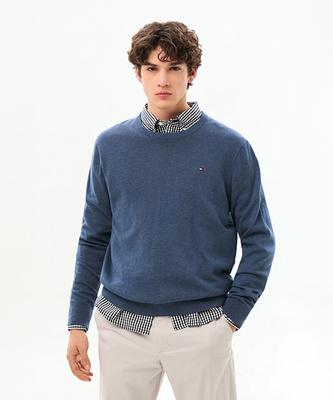 Хлопковый свитер с круглым вырезом Essential от TOMMY HILFIGER (T12G0Kpo100Mt1Dvi)