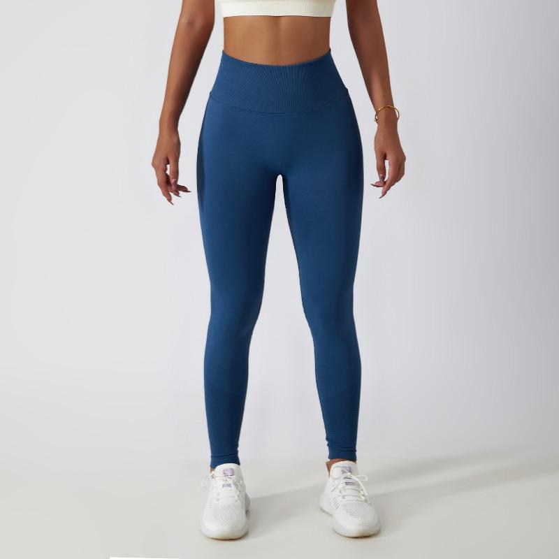 Бесшовные беговые фитнес-повседневные штаны для йоги женские однотонные модные тонкие с высокой талией дышащие спортивные леггинсы для йоги женские брюки для йоги с эффектом пуш-ап 25591