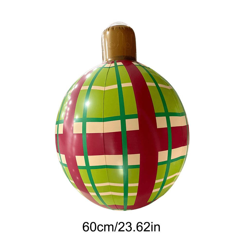 24 Inch PVC Inflatable Christmas Ball Christmas Inflatable Ball Ornament Outdoor Xmas Tree Decoration Xmas Holiday Party Decor
