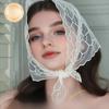 Вышивка Кружево Шарф Ажурный Шарф для Волос Повязка на Голову Винтажный Фуляр Бандана для Женщин