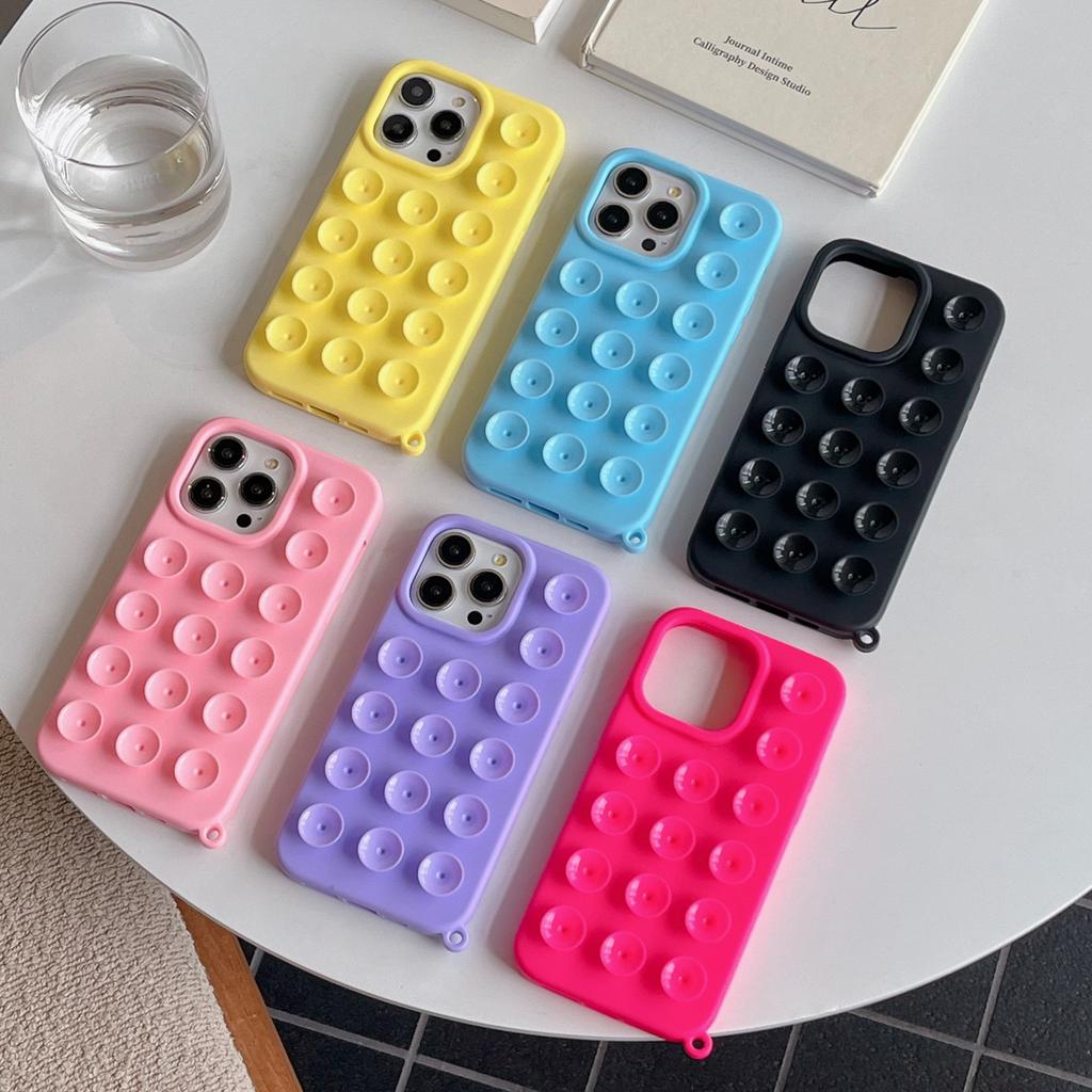 Suction Cup Phone Case for iPhone 11 12 13 14 15 iPhone 11 12 13 14 15 Pro 12 13 14 15 Pro Max Silicone Protective Phone Shell