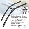 Car Front Windshield Wiper Blades 24" + 18" J Hook U-type Universal For Citroen FIAT Hyundai KIA Mazda Mitsubishi Nissan Subaru