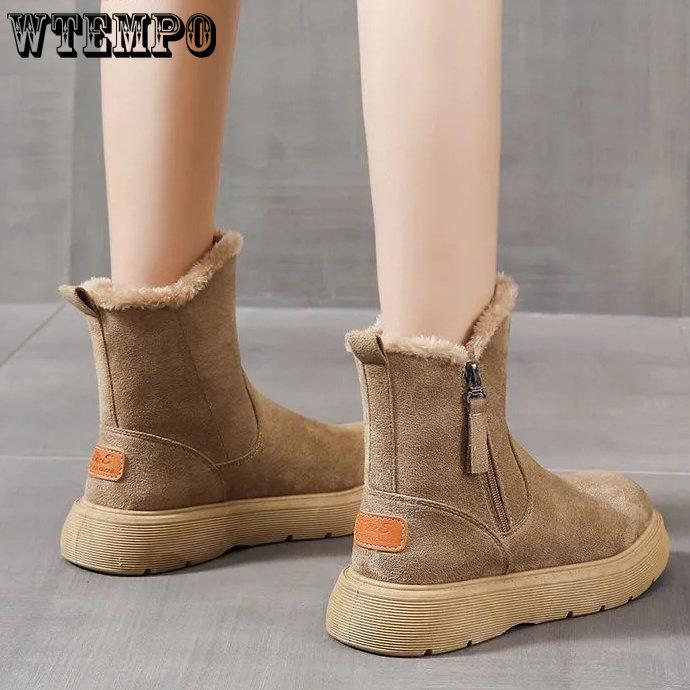 Зимние сапоги большого размера, женские универсальные короткие зимние сапоги, женские утепленные теплые хлопковые сапоги