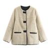 Autumn New Women's Clothing European and American Style French Design Fashionable and Versatile Three-color Fur Integrated Plush Jacket