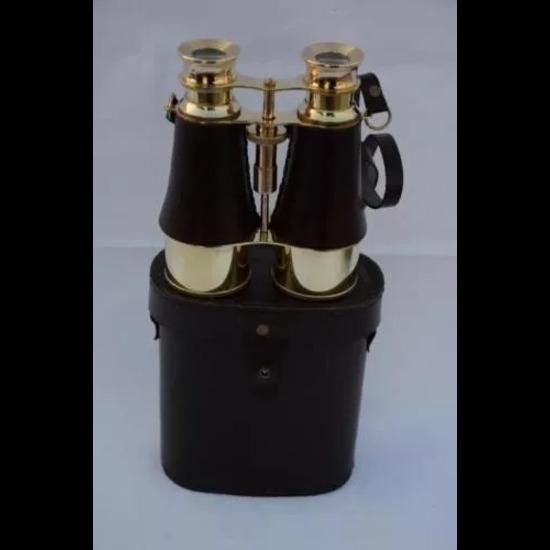 Бинокль из цельной латуни в кожаном футляре | Винтаж Морской стиль, Ручная работа, Подарок