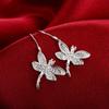 Fashion Party wedding Jewelry set   Copper Crystal dragonfly pendant necklace earrings for Women fine Christmas gifts