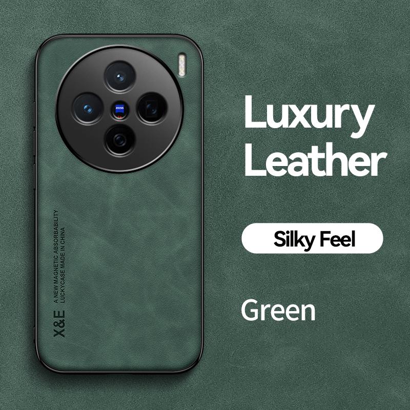 KEYSION Роскошный ретро чехол из искусственной кожи для VIVO X200 X200 Pro 5G Мягкий силиконовый + противоударный чехол для телефона из ПК для VIVO X200 Pro