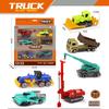 4/6pcs Mini Alloy Engineering Truck Loader 1:64 Simulation Metal Car Model Toy  Sliding Boy Gift