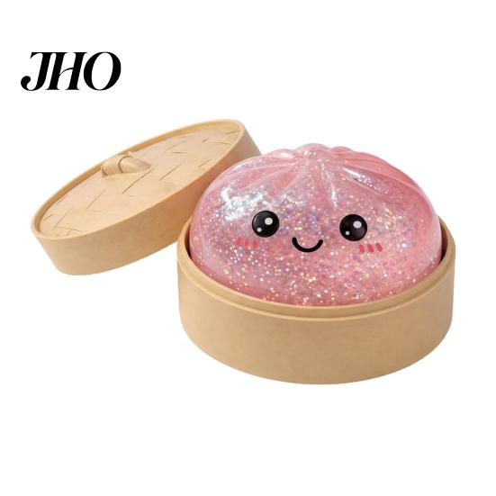 Mood Soothing Toy Steamed Bun Squeeze Toy, Cute Dumpling Stress Relief Ball, Durable Ball Slow Rising Decompression for Desk, Kawaii Fidget