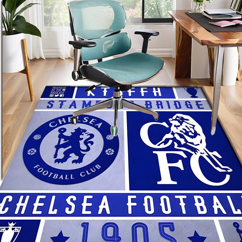 Chelsea F.C Pattern Rug, Indoor/Outdoor Mat, for Picnic, Gameroom, Bedroom, Office, Living Room, Home Decor Carpet, Birthday Gift