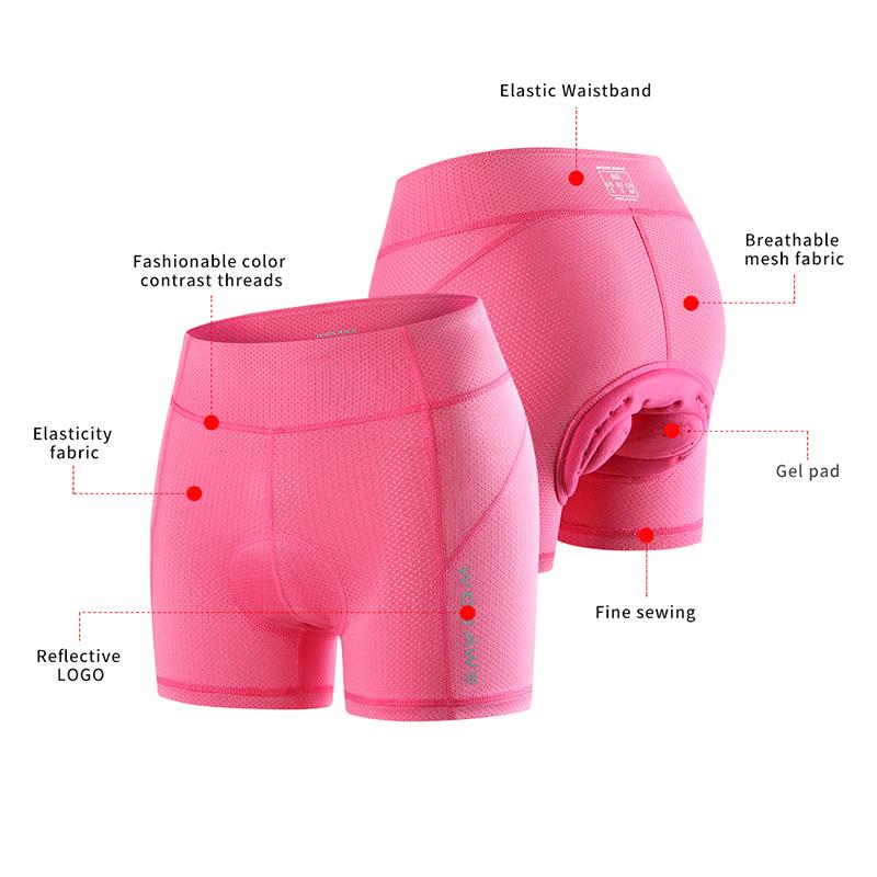 Велосипедные шорты WOSAWE Женские велосипедные спортивные трусы с гелевой подкладкой