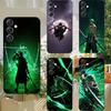 Чехол для телефона Аниме P-Pieces Зоро для Samsung S25,S24,S21,S22,S23,S30,Ultra,S20,Plus,Fe,Lite,Note,10,9,5G Черный