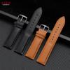 12mm 14mm 16mm 18mm 20mm 22mm 24mm Calfskin Leather Watchbands Soft Casual Wristwatch Band Starp with Stainless Steel Pin Buckle