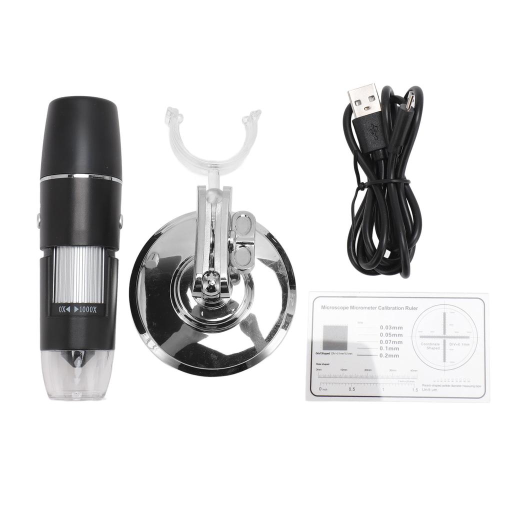 Wireless Digital Microscope 0 to 1000X 8 LED Lights Portable Mini WiFi USB Inspection Camera for Phone PC Tablet