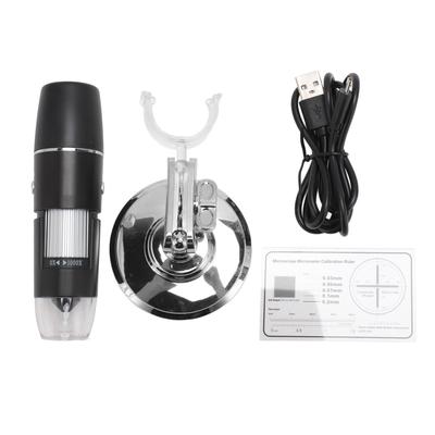 Беспроводной цифровой микроскоп от 0 до 1000X 8 светодиодных ламп Портативная мини-камера для осмотра WiFi USB