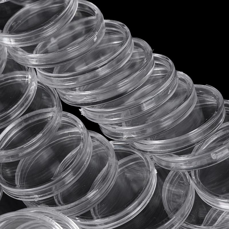 100Pcs 27Mm Coin Holder Capsule Storage Case Display Box Round Display Cases