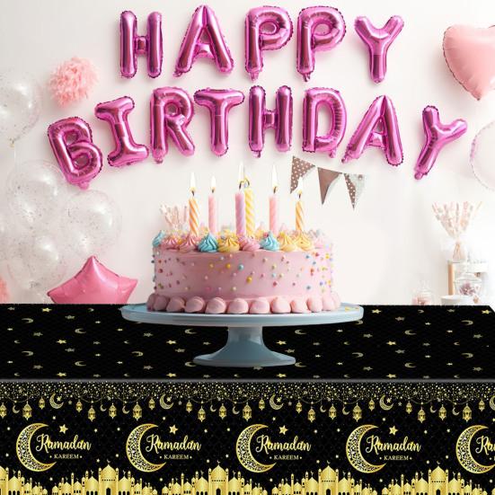 Yousheng Рамадан скатерть Рамадан Карим скатерть пластиковый прямоугольник Ид Луна Звезда скатерть украшение стола