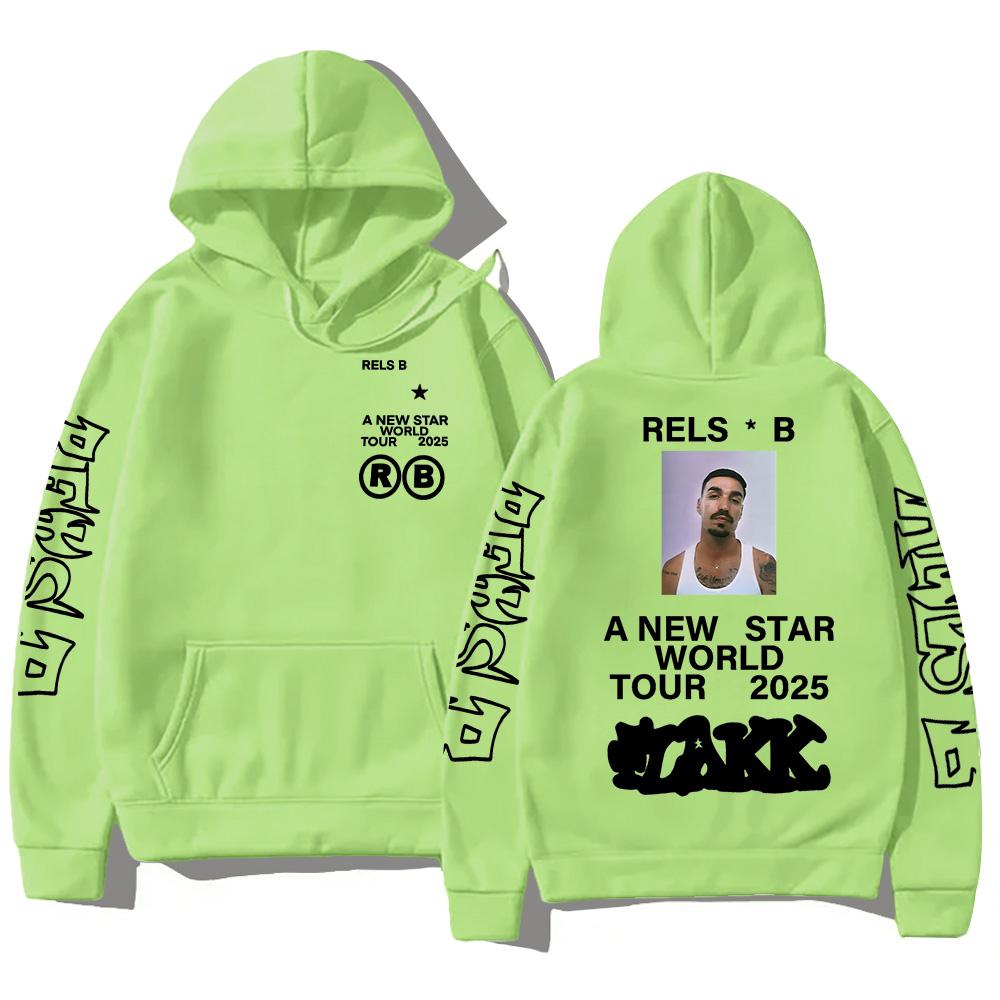 Rels BA New Starworld Tour 2025 Толстовки с капюшоном Pop Мужская Женская Толстовка Новая Трендовая Эстетическая Одежда Пуловеры High Street