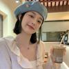 Autumn and Winter Hats Cowboy Beret Women's Korean Style All Match Face Showing Little Beret Hat Painter Hat Big Head Circumference