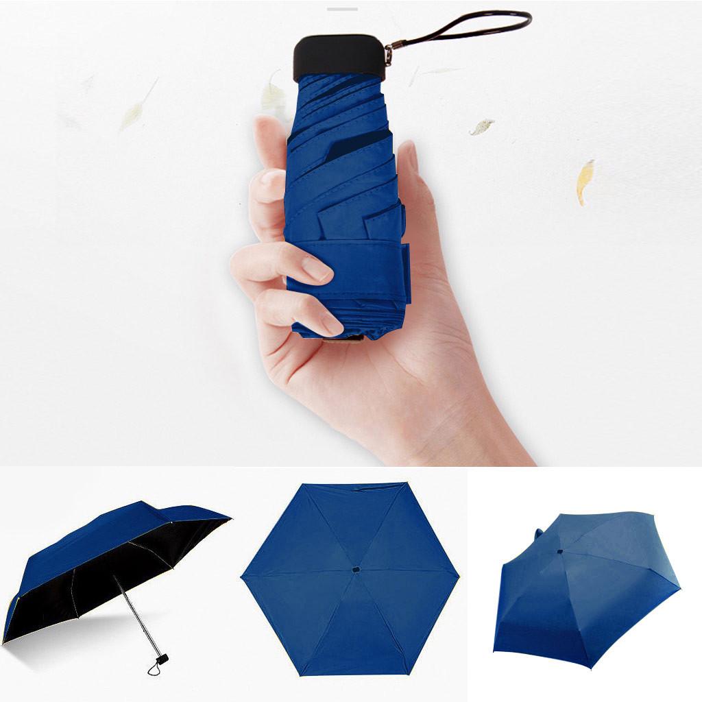 Bronze Flat Lightweight Umbrella Parasol Folding Sun Umbrella Mini Umbrella