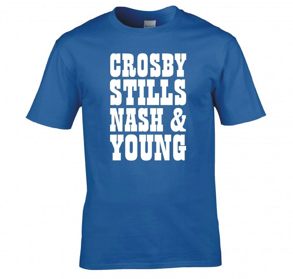Crosby Stills Nash Young Band Logo T Shirt New