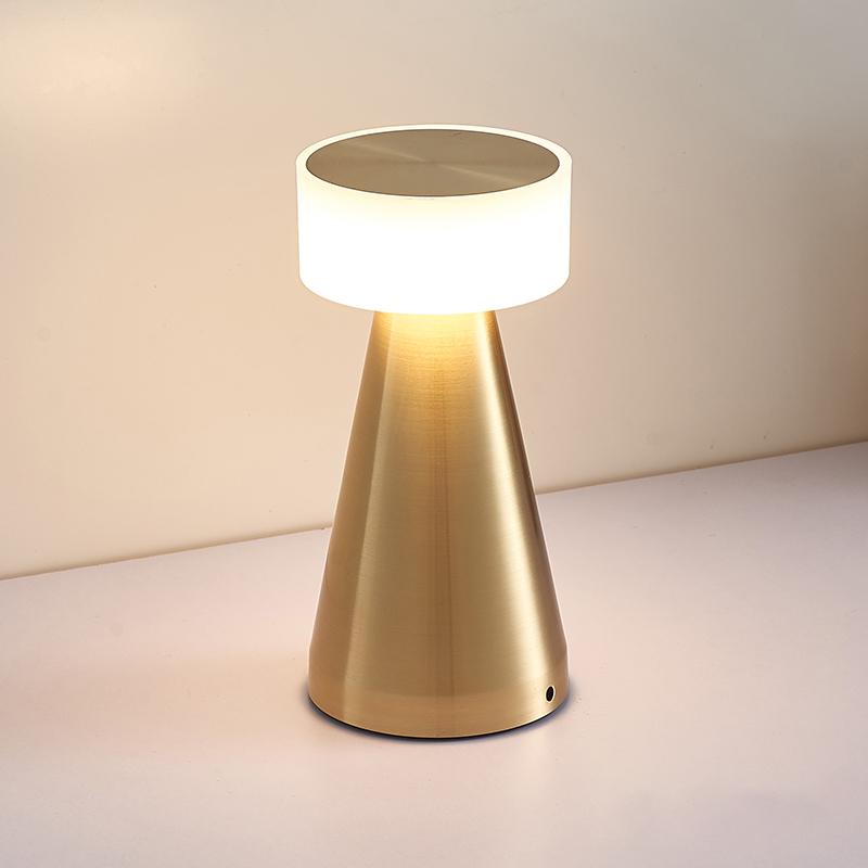 Ретро маленькая настольная лампа в виде гриба с регулируемой яркостью, сенсорный переключатель, светодиодная настольная лампа, USB перезаряжаемый беспроводной ночник для декора спальни