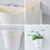 Wall Mounted Plastic Potted Plant Flowerpot Creative Wall Hanging Semi Circular Small Flower Pot Wall Decoration