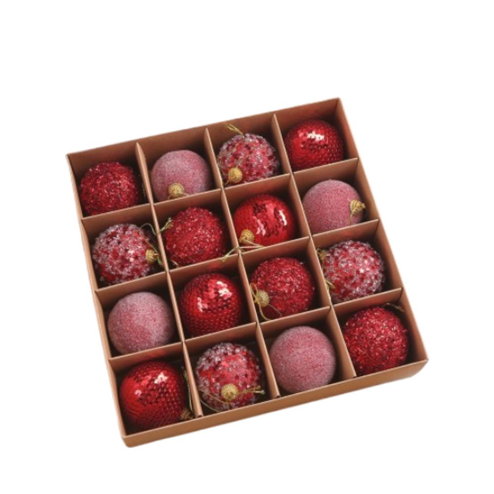 16 шт. 6 см Пенопластовый Рождественский Шар Подвеска Блестящие Украшения для Рождественской Елки Домашние Новогодние Украшения