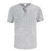Mens Casual Breathable Loose Short Sleeve Henley Summer T Shirt