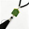 Arabic Calligraphy Tassel Pendant Car Accessory with Alloy Material for Rearview Mirror Hanging Ornament China Origin Indoor Use