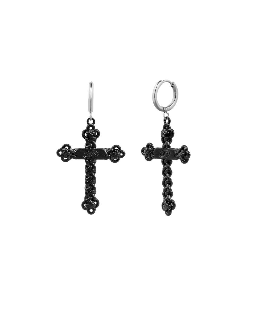 Серьги No.474 [Черные] Kont Cross