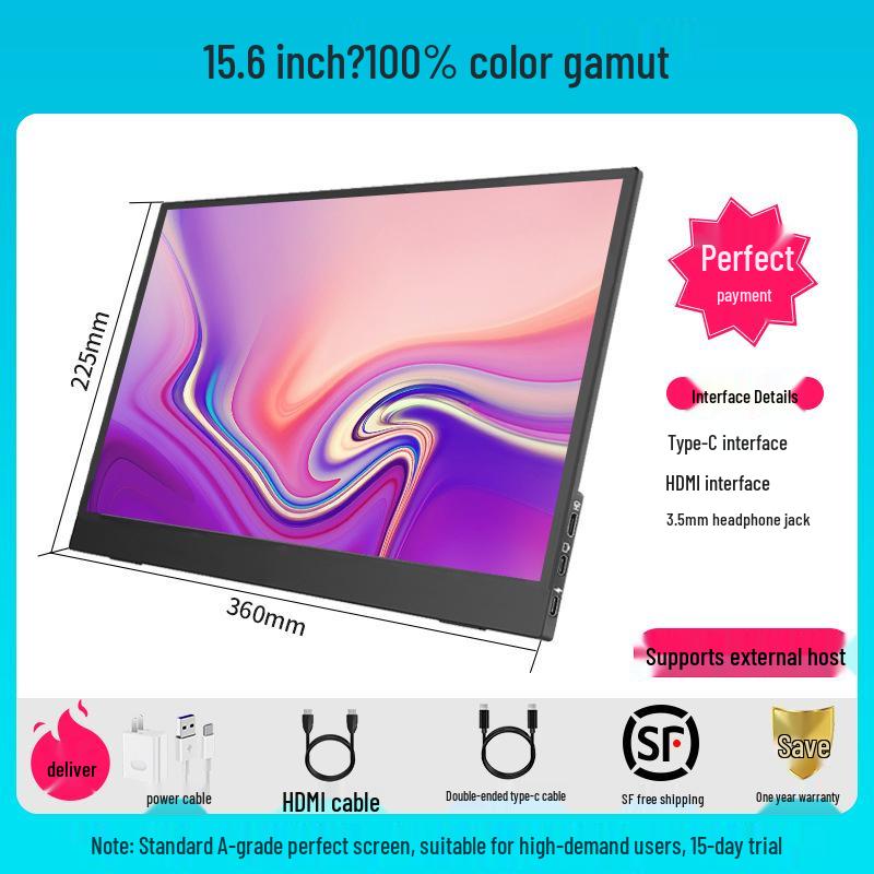 Портативный 4K IPS дисплей 14-15,6", расширение для ноутбука 144 Гц для PS4/Switch
