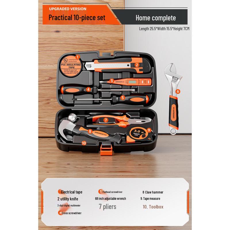 Многофункциональный набор инструментов «Зеленый Лес»: Полный набор для ремонта по дому и для электрика