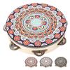 Hand Held Wood Tambourine 8 Inch Jingles Musical Educational Instrument for Adult and Children