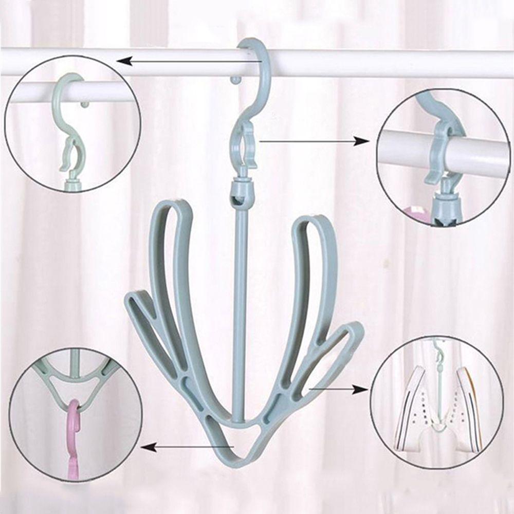 Household Organizer Plastic Storage Shelf Drying Hanger Shoe Racks 2 Hooks