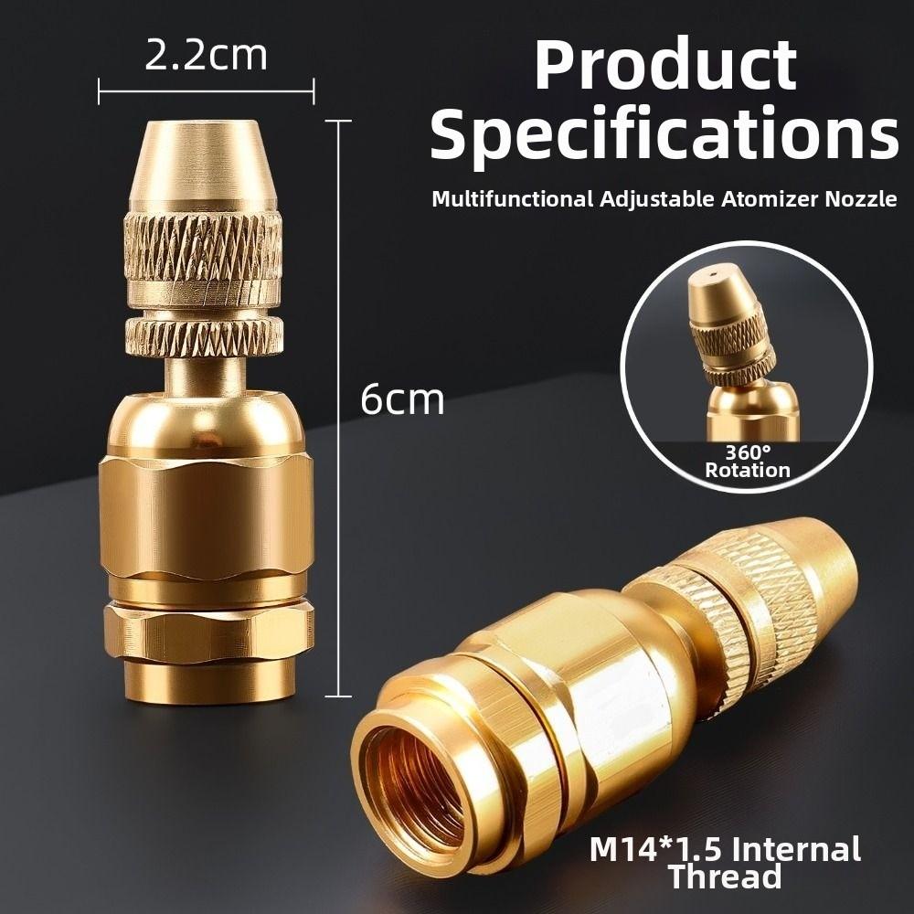 High Pressure Brass Spray Nozzle Brass Atomizing Tip Pesticide Sprayer Nozzle Greenhouse Watering