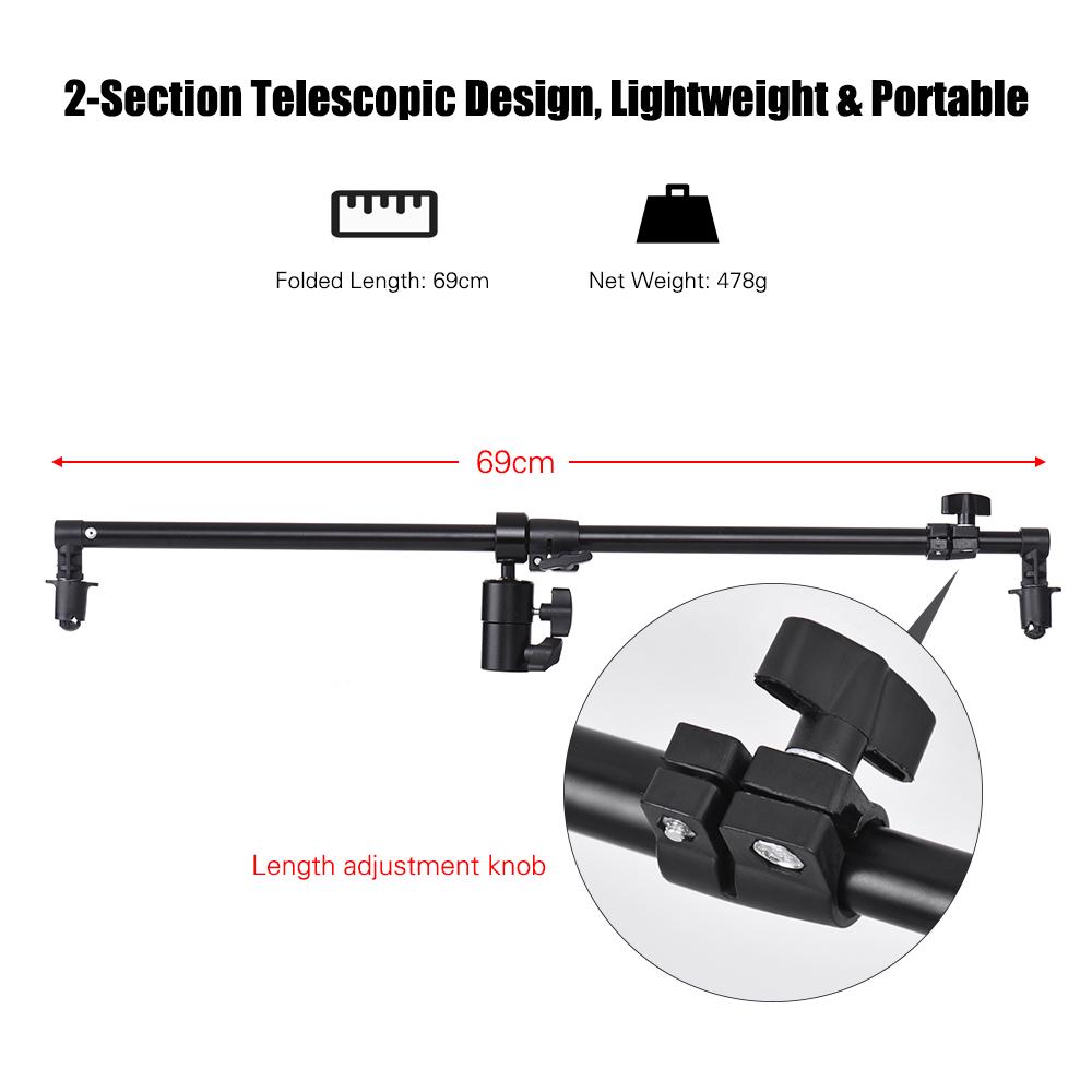 Studio Photo 360 Degree Swivel Head Reflector Holder Arm Support for 66cm 123cm Diameter Reflector or Diffuser