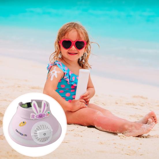 Детская шляпа с солнцезащитным козырьком, дышащая летняя шляпа с широкими полями, защита от ультрафиолета, легкая шляпа для малышей с рисунком кролика