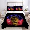 3D Skull Printing Bed Cover King Size Polyester Bed Clothes Design Soft  High Ranking Home Bedclothes