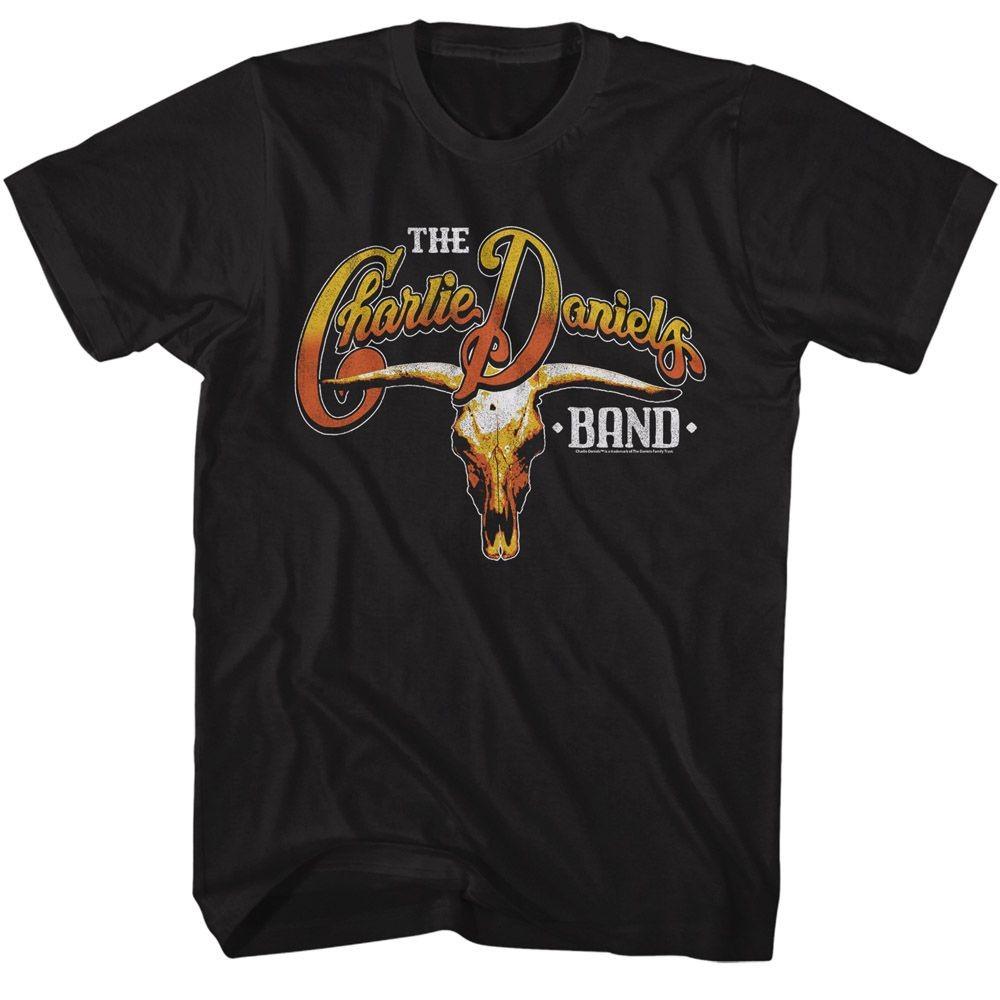 Charlie Daniels Band Череп Коровы и Логотип Музыкальная Футболка Топы Футболки Мужская Женская Унисекс