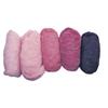 Laine - Toison - 5 couleurs - 20g - Nuances de rose - Feutrage à sec