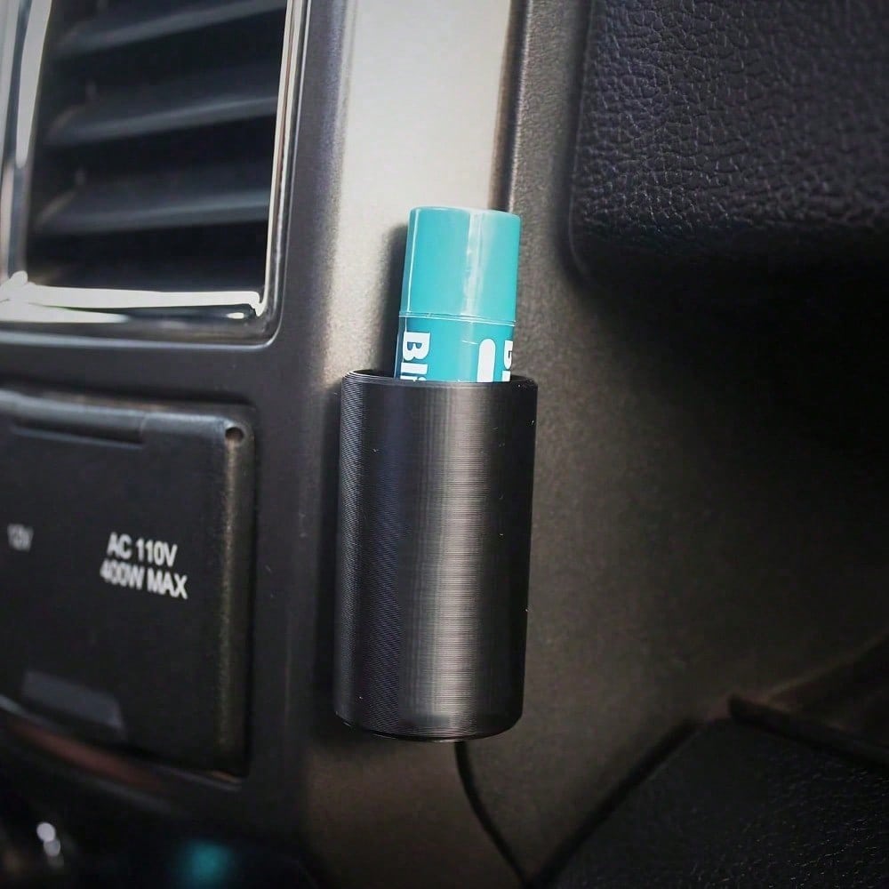 Portable Silicone Car Lipstick Stand - Compact Cosmetics And Accessories Storage Stand, Black With Practical Hook