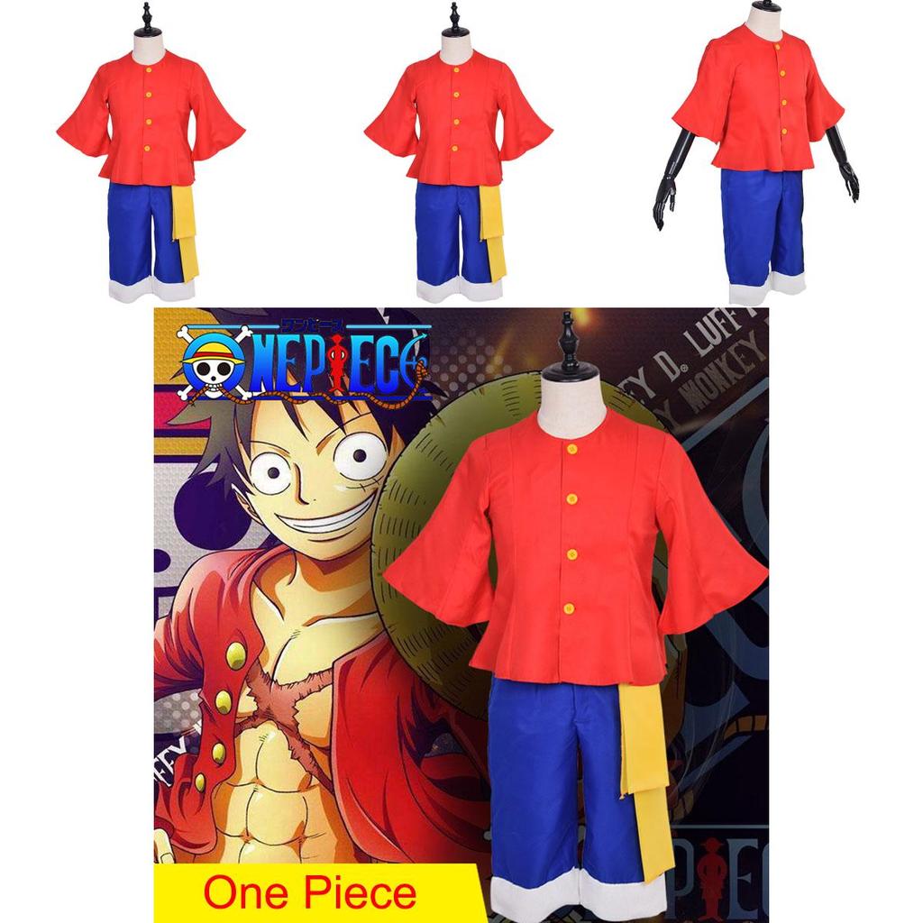 Стильный костюм Манки Д. Луффи из аниме «Ван-Пис», отличающийся изысканным исполнением и дизайном