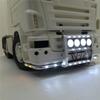 Metal Front Bumper with Led Light For 1/14 Tamiya Scania R620 R730 56323 RC Truck Tractor