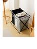 Waterproof Foldable Oxford Cloth Laundry Hamper with Lid for Bathroom Use