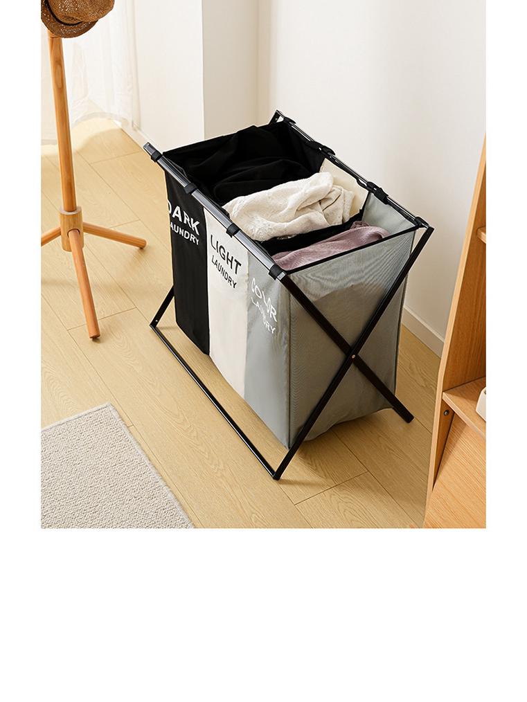 Waterproof Foldable Oxford Cloth Laundry Hamper with Lid for Bathroom Use