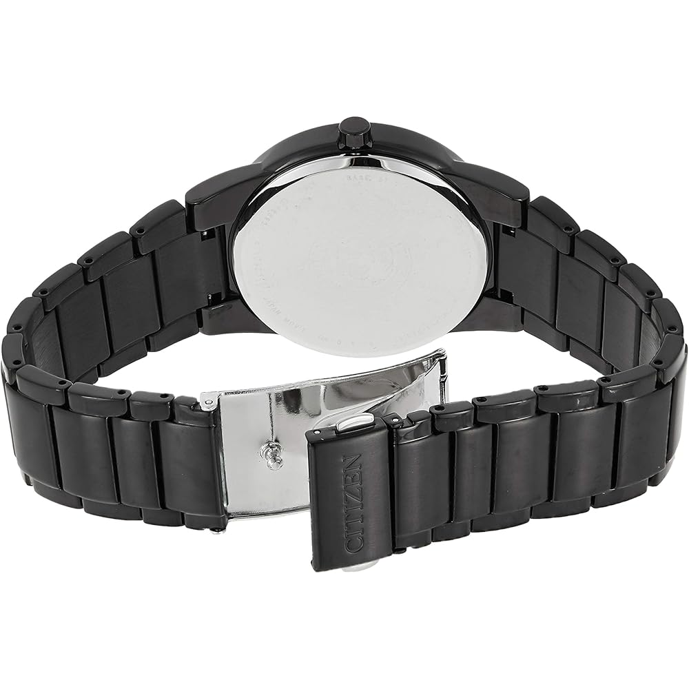 Citizen Eco-Drive Axiom Quartz Watch Stainless Steel Black Bracelet Black Dial Model AU1065-58E