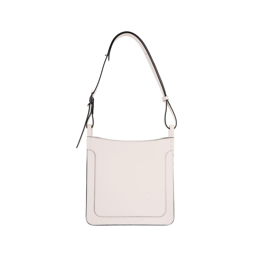 Longchamp Le Foulonné Silver Metal Zipper Closure Calfskin Hobo Bag Women Handbags White 10272HFI037