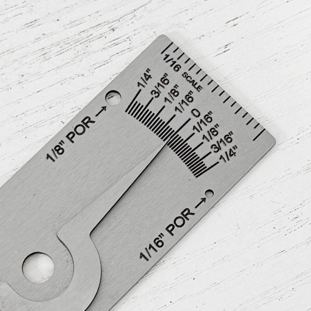 Imperial System Depth Ruler Stainless Steel Fillet Weld Gauge Inspection Gauge Welder Use