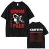 Футболка с графическим принтом Rock Band Kmfdm Tour 97 Летняя мужская женская винтажная готическая панк уличная одежда мужские повседневные футболки